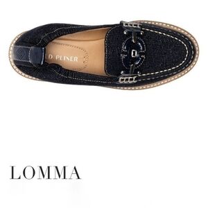 Donald J. Pliner Navy Shimmer Loafers